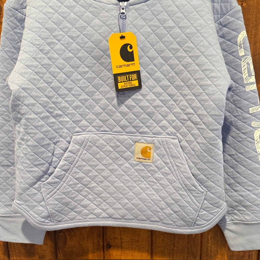 Carhartt Kids Sky Blue Quilted Hoodie - Picture 2 of 8